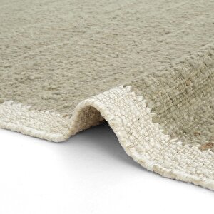 Cool Halı Wool 01 Natural Yün Halı Jüt El Dokuma Jüt Kilim Hasır Halı Bohem El Halısı Otantik Halı
