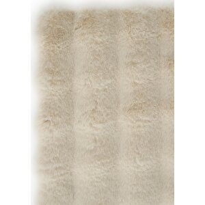 Cool Halı Sofia Bej Halı Yumuşak Uzun Tüylü Suni Kürk Post Peluş Halı Yıkanabilir Yatak Odası Halısı