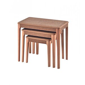 Ms - Zgn 128 / Soft Mdf Zi̇gon Sehpa Ham Ci̇lasiz Ahşap