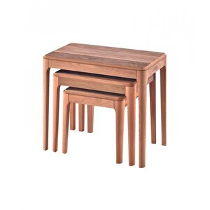 Ms - Zgn 130 / Soft Cevi̇z Zi̇gon Sehpa Ham Ci̇lasiz Ahşap