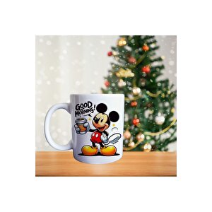 Mickey Mouse - Kahve Sever - Doğum Günü Hediyesi - Çizgi Film Temalı Porselen Kupa