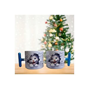 3d Kedi Porselen Fincan / Kupa -mug