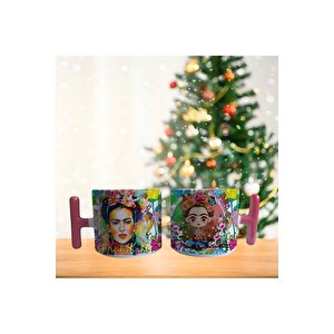 Frida Kahlo Çiçekli Porselen Fincan / Kupa -mug