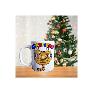 Garfield Doğum Günü Hediyesi  - Happy Birthday Çizgi Karakter Porselen Kupa