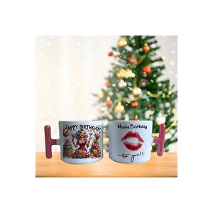 Happy Birthday Güzel Kadın Porselen Fincan / Kupa -mug