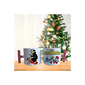 Gargamel Ve Şirinler Porselen Fincan / Kupa -mug