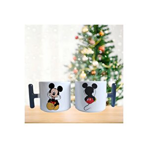Mickey Mouse Düşünceli Porselen Fincan / Kupa -mug