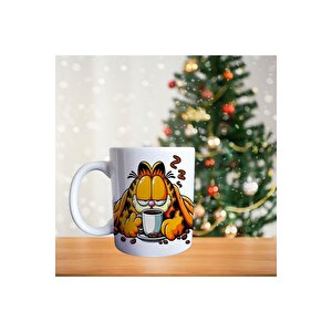 Garfield - Kahve Yoksa Çalışmakta Yok - Tembel Kedi Çizgi Film Temalı Porselen Kupa