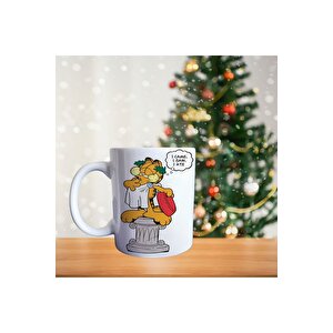 Garfield Geldim Gördüm Yedim Porselen Kupa