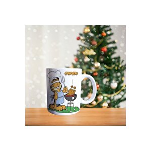 Garfield Geldim Gördüm Yedim Porselen Kupa