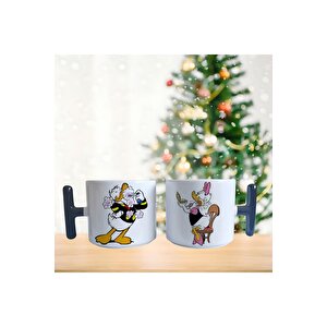 Süslü Donald Duck Ve Daisy Porselen Fincan / Kupa -mug