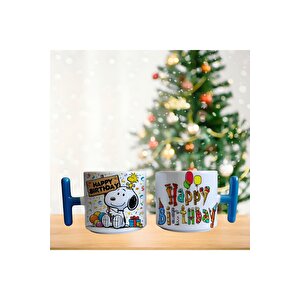 Snoopy Happy Birthday Porselen Fincan / Kupa -mug