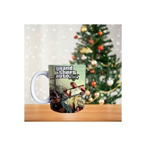 Gta - Grand Theft Auto Five - Play Station Oyun Temalı Porselen Kupa