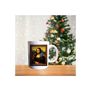 Komik Çocuk Monalisa - Arkası Sürpriz Tablo - Ressam Da Vinci Porselen Kupa