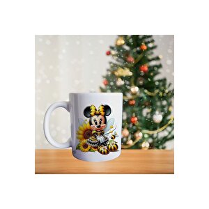 Minnie Mouse - Arı Balı Minnie- Disney - Çizgi Karakter Temalı Porselen Kupa