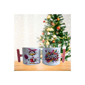 Ev Hanımı Ördek Happy Birthday Porselen Fincan / Kupa -mug