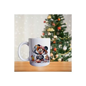 Minnie Mouse - Plajda Tatil - Yaz Hediyesi- Çizgi Film Temalı Porselen Kupa