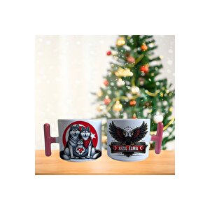 Bozkurt Ve Kızıl Elma Porselen Fincan / Kupa -mug