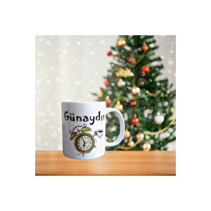 Sabah Kahvesi - Rengarenk Kupa Bardak Modelleri - Good Morning- Günaydın Temalı Porselen Kupa