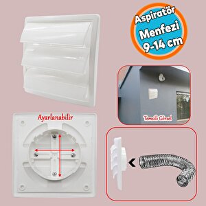 Havalandırma Baca Aspiratör Kapak Çekvalf Başlığı Haşere Önleyici Tek Yönlü Hava Çekimi Menfezi
