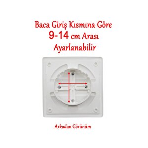 Havalandırma Baca Aspiratör Kapak Çekvalf Başlığı Haşere Önleyici Tek Yönlü Hava Çekimi Menfezi