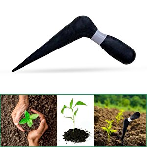 Fide Dikme Aparatı Aleti Fide Dikici Ve Sökücü Siyah Plastik 18 Cm (3 Adet)