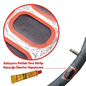 İç Lastik Soğuk Yaması Solüsyonlu Şambrel Şamyel Patlak Tamiri Bisiklet Yapıştırma 12'li Paket