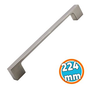 İnox Metal Mobilya Mutfak Çekmece Dolap Dolabı Kapak Kulbu Kulpu Kulpları (224 Mm - 22.4 Cm)