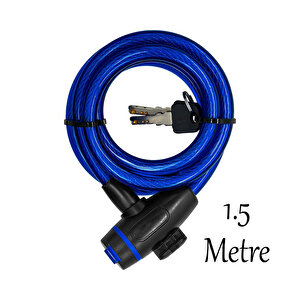 Bisiklet Kilit 150 Cm Motosiklet Halat Zincir Çelik Kilit Çap 12 Mm Ø  Hırsız Önleme Güvenlik 1 Adet
