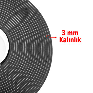 Araç Oto Ses Isı Yalıtım İzolasyon Bandı Yapışkanlı Bant Epidyen Sünger En 45 Mm Kalın 3 Mm 25 Metre