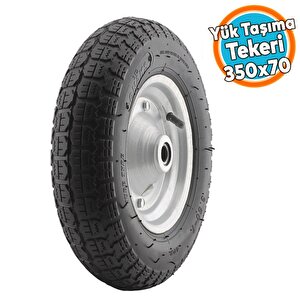 El Arabası Yük Taşıma Tekeri Bilyeli Rulmanlı Havalı Dubleks 350x70 Mm Çelik Jant Tekerlek