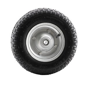 El Arabası Yük Taşıma Tekeri Bilyeli Rulmanlı Havalı Dubleks 350x70 Mm Çelik Jant Tekerlek