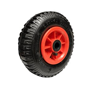 Yük Taşıma Arabası Tekeri El Arabası Burçlu Şişme Şambelli İç Lastikli Teker 200x40 Mm Plastik Jant