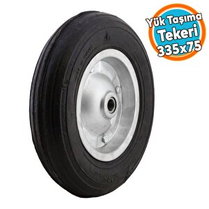 Yük Taşıma El Arabası Tekeri Bilyeli Rulmanlı Dubleks Teker 335x75 Mm Çelik Jant
