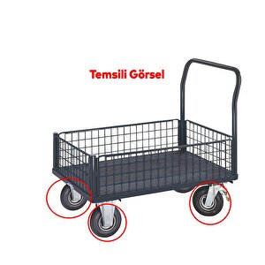 Yük Taşıma El Arabası Tekeri Bilyeli Rulmanlı Dubleks Teker 335x75 Mm Çelik Jant
