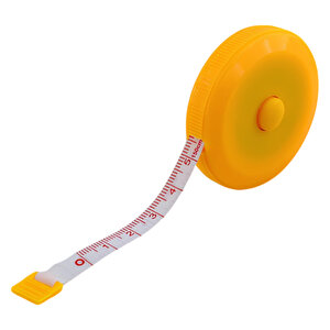Basmalı Otomatik Metre 150 Cm Mezura Makaralı Ölçüm Terzi Mezurası 1,5 Metre Diyetisyen Bel Bandı