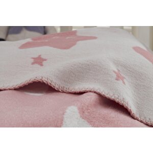Pamuklu Bebek Battaniye Star Pembe Pembe