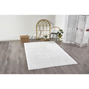Kürk Halı 120x180 Optik Optik Beyaz