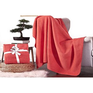 Pamuklu Tv Battaniye 127x155 Basic Nar Çiçeği Nar Çiçeği