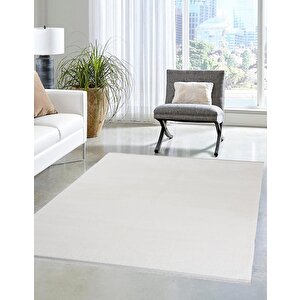 Royal Püsküllü Halı 160x220 Optik Optik Beyaz