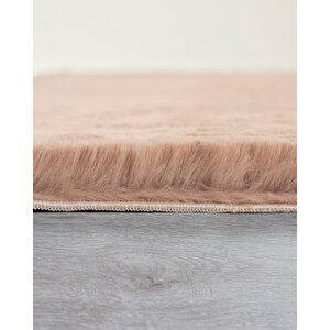 Fuzzy Kürk Halı 120x180 Pudra Pudra