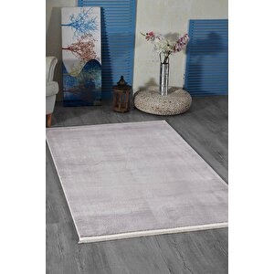 Royal Püsküllü Halı 120x180 Açık Gri