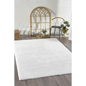 Kürk Halı 80x120 Optik Optik Beyaz