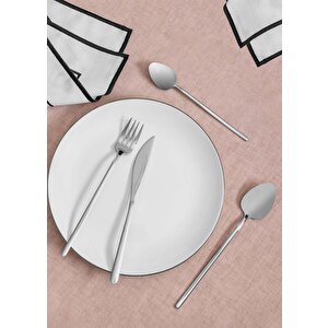 Giallo Çatal Kaşık Bıçak Takımı Gümüş 24 Parça