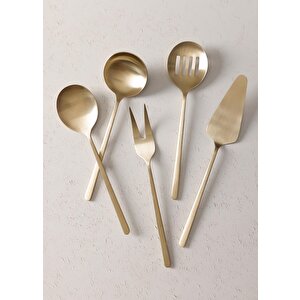 Giallo Servis Seti Şampanya Gold 5 Parça