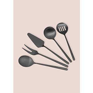 The Mia Giallo Servis Seti Siyah 5 Parça