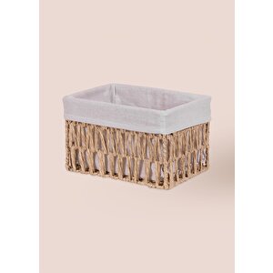 The Mia Cesta Hasır Organizer Sepet Naturel 26x18x16 Cm