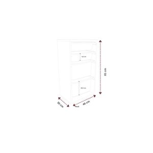 %100 Mdf - Small Mono 6 Sepetli Oyuncak Dolabı (smallmono6sepet-6o-beyaz)