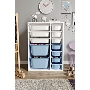 %100 Mdf - Medium Duo 12 Sepetli Oyuncak Dolabı