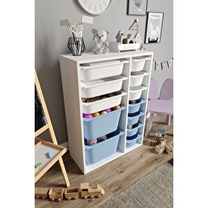 %100 Mdf - Medium Duo 12 Sepetli Oyuncak Dolabı